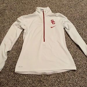 University of Southern California White Half Zip